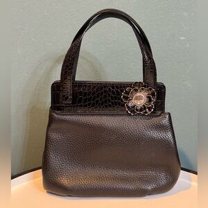 Brighton Vintage Y2K Mini Bag With Flower Detail in Black